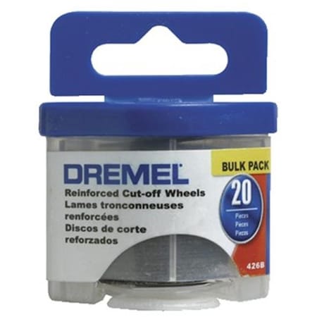 Dremel 114426B Bulk Pack Reinforced CutOff Wheels 20Pc